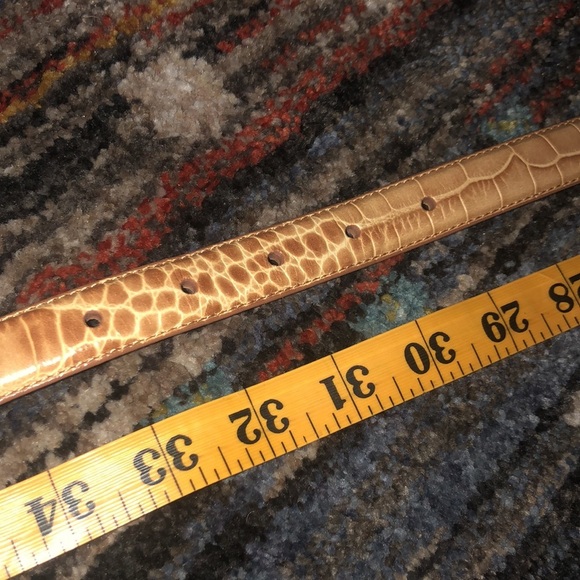 Lauren Ralph Lauren Leather Giraffe/Animal Print Skinny Belt main image 8